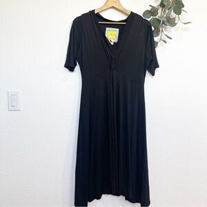 Bella Bird- Black Midi Dress Size M